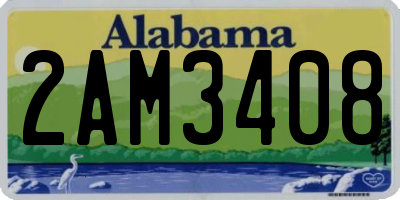 AL license plate 2AM3408