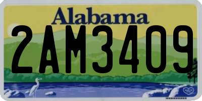AL license plate 2AM3409