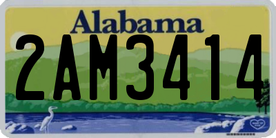 AL license plate 2AM3414