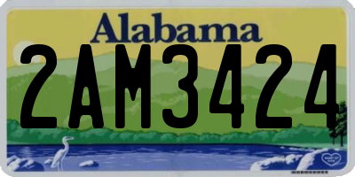 AL license plate 2AM3424