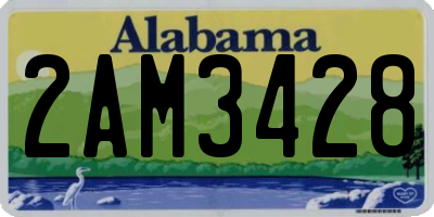 AL license plate 2AM3428