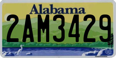 AL license plate 2AM3429