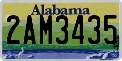 AL license plate 2AM3435