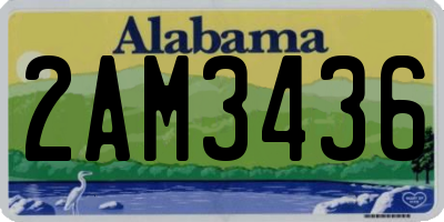AL license plate 2AM3436
