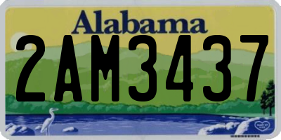 AL license plate 2AM3437
