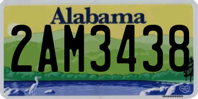 AL license plate 2AM3438