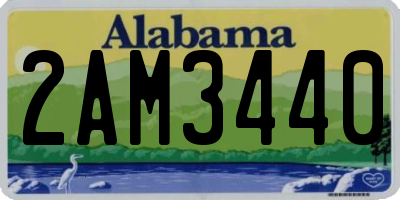 AL license plate 2AM3440