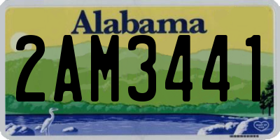 AL license plate 2AM3441