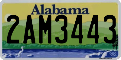AL license plate 2AM3443