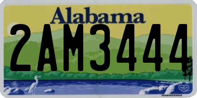 AL license plate 2AM3444