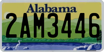 AL license plate 2AM3446