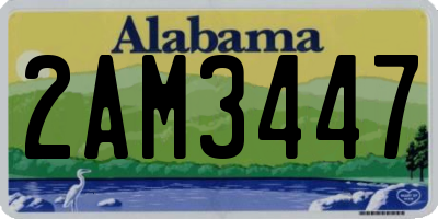 AL license plate 2AM3447