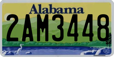AL license plate 2AM3448