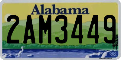 AL license plate 2AM3449