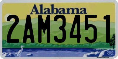 AL license plate 2AM3451