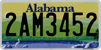 AL license plate 2AM3452