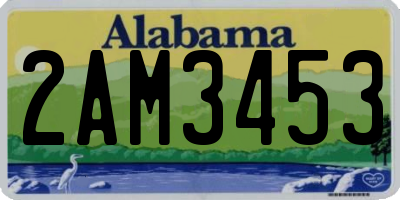 AL license plate 2AM3453