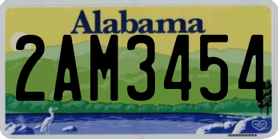 AL license plate 2AM3454