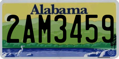 AL license plate 2AM3459