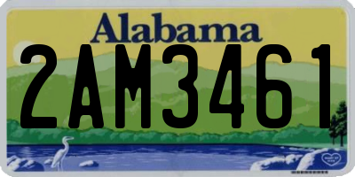 AL license plate 2AM3461