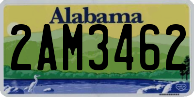 AL license plate 2AM3462