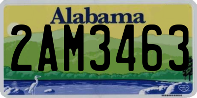 AL license plate 2AM3463