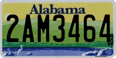 AL license plate 2AM3464