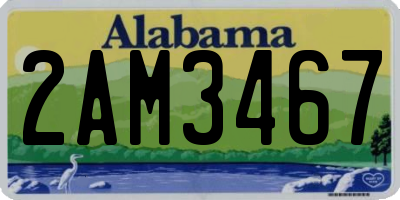 AL license plate 2AM3467