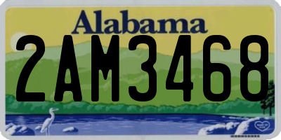 AL license plate 2AM3468
