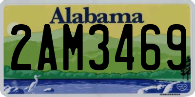 AL license plate 2AM3469