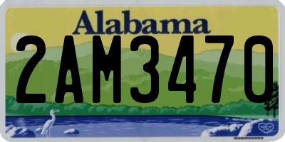AL license plate 2AM3470