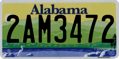 AL license plate 2AM3472