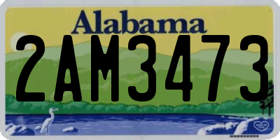 AL license plate 2AM3473