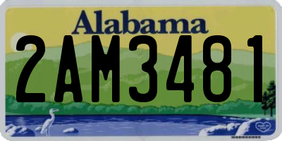 AL license plate 2AM3481