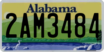 AL license plate 2AM3484