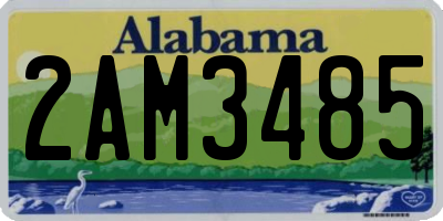 AL license plate 2AM3485