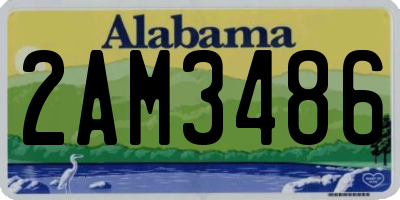 AL license plate 2AM3486