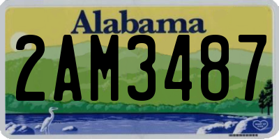 AL license plate 2AM3487
