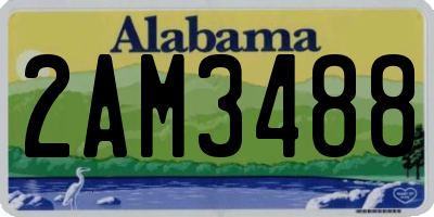 AL license plate 2AM3488