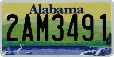 AL license plate 2AM3491