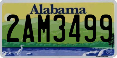 AL license plate 2AM3499