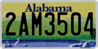 AL license plate 2AM3504