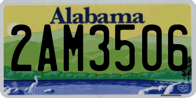 AL license plate 2AM3506