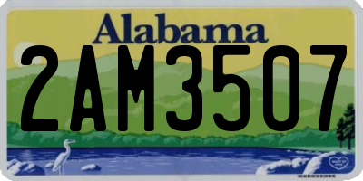 AL license plate 2AM3507