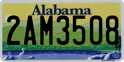 AL license plate 2AM3508