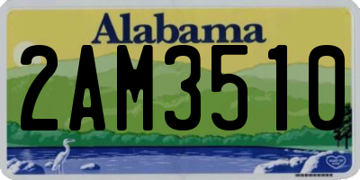 AL license plate 2AM3510
