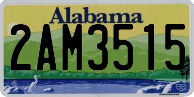AL license plate 2AM3515