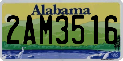 AL license plate 2AM3516