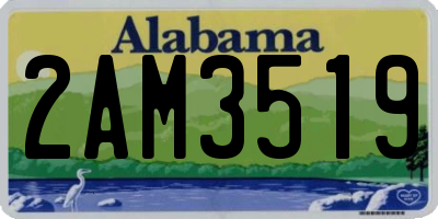 AL license plate 2AM3519