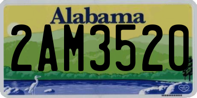 AL license plate 2AM3520